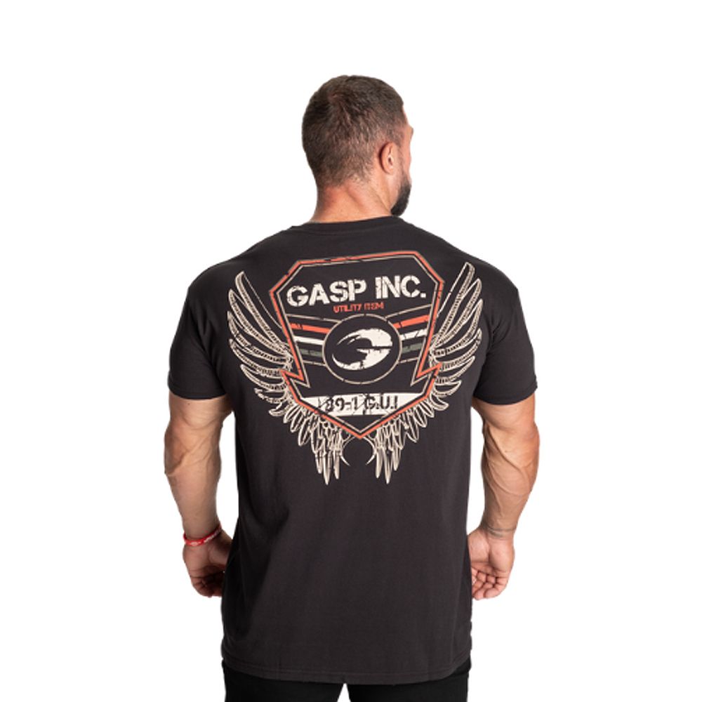 GASP INC - UTILITY STREET TEE - FÉRFI PÓLÓ - MOSOTT FEKETE GASP INC - UTILITY STREET TEE - FÉRFI PÓLÓ - MOSOTT FEKETE
