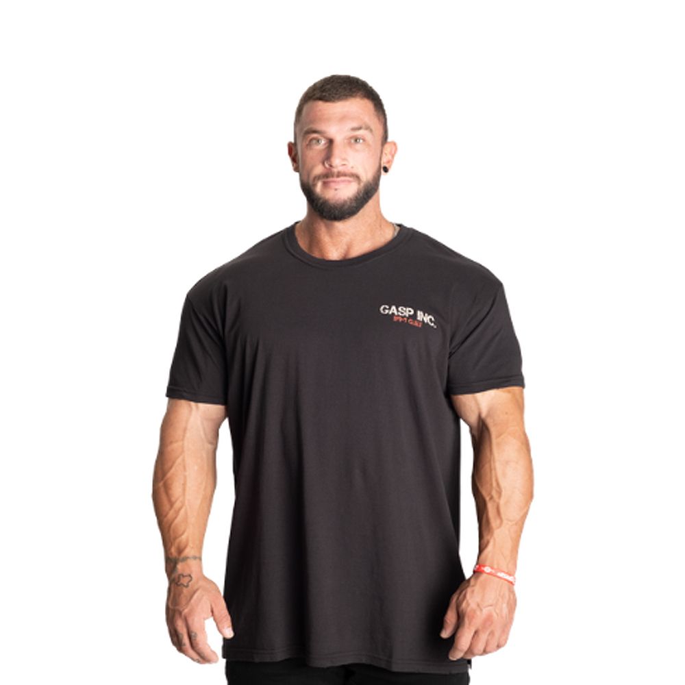 GASP INC - UTILITY STREET TEE - FÉRFI PÓLÓ - MOSOTT FEKETE GASP INC - UTILITY STREET TEE - FÉRFI PÓLÓ - MOSOTT FEKETE