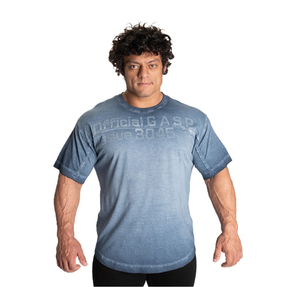 GASP INC - YOKE ORIGINAL TEE - FÉRFI PÓLÓ - KÉK GASP INC - YOKE ORIGINAL TEE - FÉRFI PÓLÓ - KÉK
