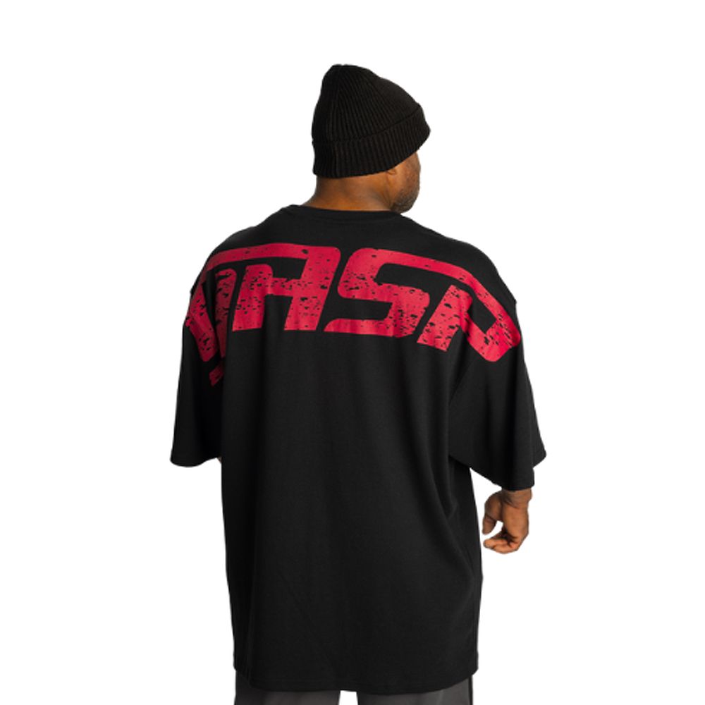 GASP INC - GK IRON TEE - FÉRFI PÓLÓ - FEKETE/PIROS GASP INC - GK IRON TEE - FÉRFI PÓLÓ - FEKETE/PIROS