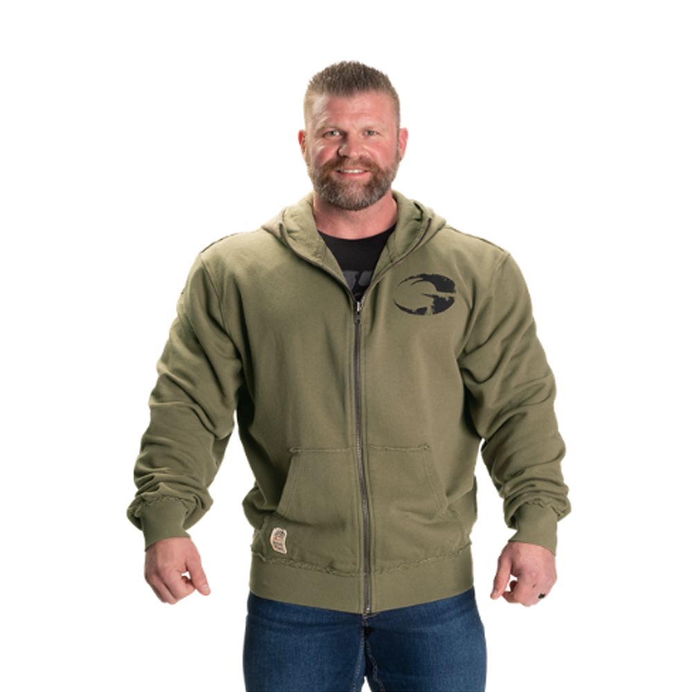GASP INC - ORIGINAL HOODIE - FÉRFI KAPUCNIS PULÓVER - MOSOTT ZÖLD GASP INC - ORIGINAL HOODIE - FÉRFI KAPUCNIS PULÓVER - MOSOTT ZÖLD