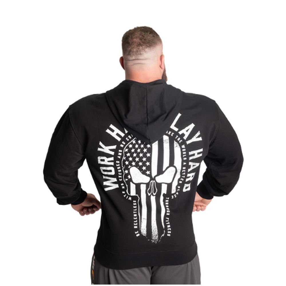 GASP INC - SKULL CLASSIC HOOD - FÉRFI PULÓVER - FEKETE GASP INC - SKULL CLASSIC HOOD - FÉRFI PULÓVER - FEKETE