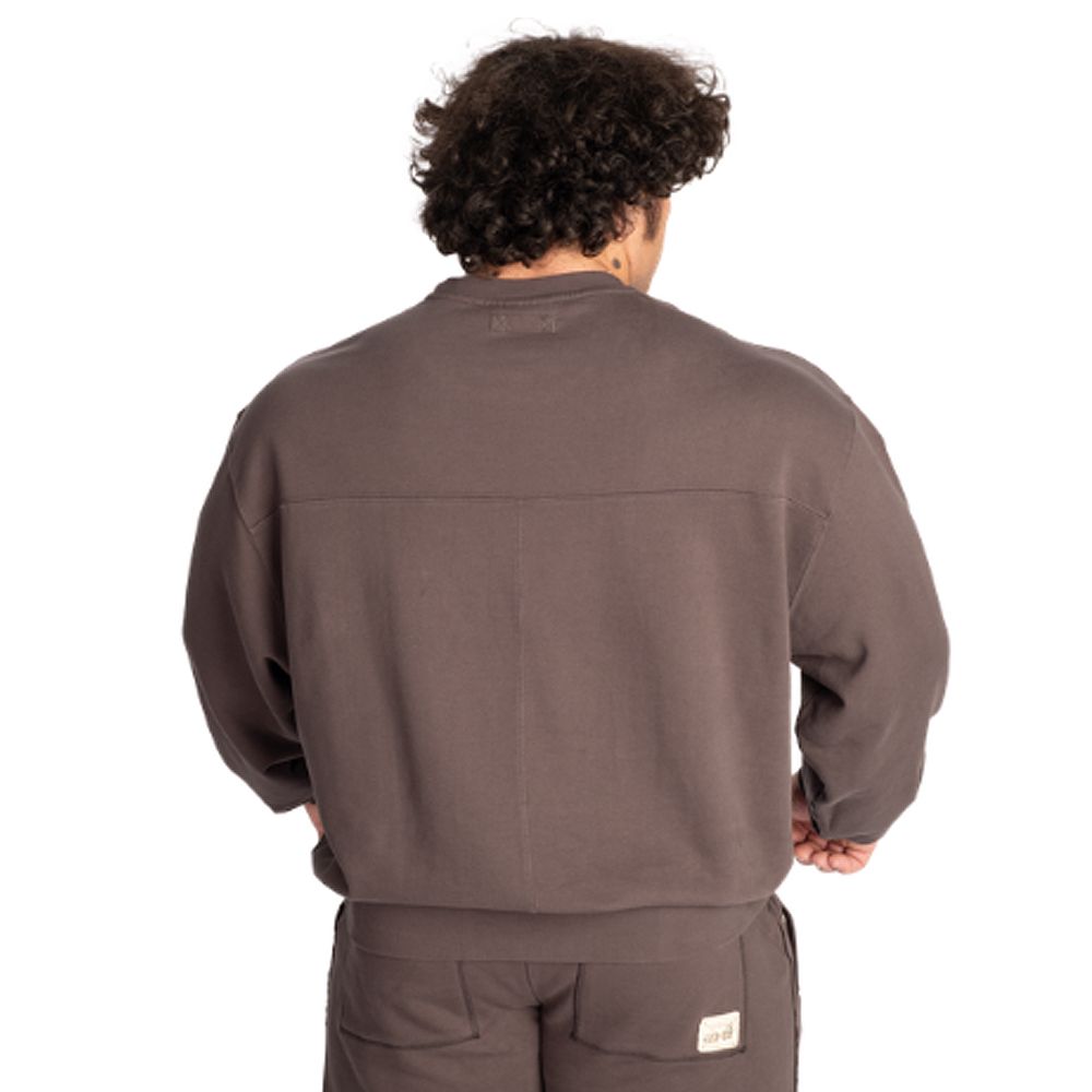 GASP INC - IRON CAMP SWEATER - FÉRFI PULÓVER - SÖTÉT BARNA GASP INC - IRON CAMP SWEATER - FÉRFI PULÓVER - SÖTÉT BARNA