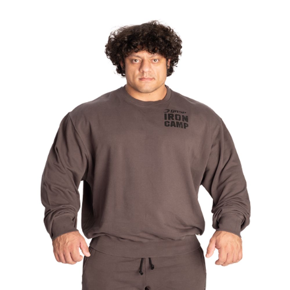 GASP INC - IRON CAMP SWEATER - FÉRFI PULÓVER - SÖTÉT BARNA GASP INC - IRON CAMP SWEATER - FÉRFI PULÓVER - SÖTÉT BARNA