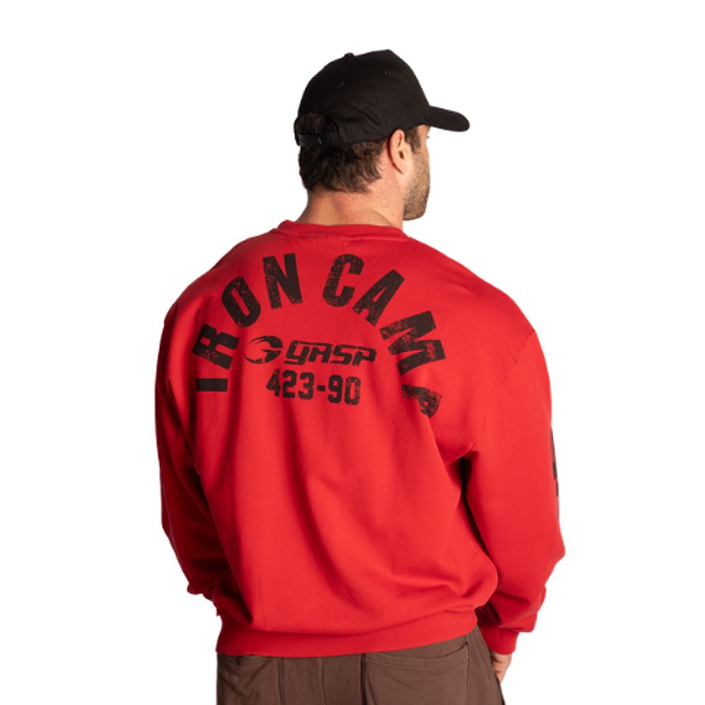GASP INC - THROWBACK SWEATER - FÉRFI PULÓVER - CHILI PIROS GASP INC - THROWBACK SWEATER - FÉRFI PULÓVER - CHILI PIROS