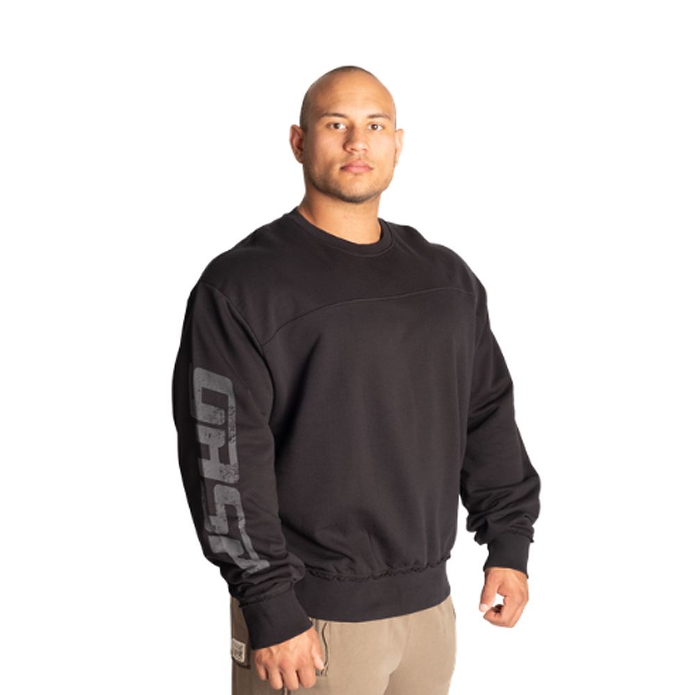 GASP INC - THROWBACK SWEATER - FÉRFI PULÓVER - FEKETE GASP INC - THROWBACK SWEATER - FÉRFI PULÓVER - FEKETE