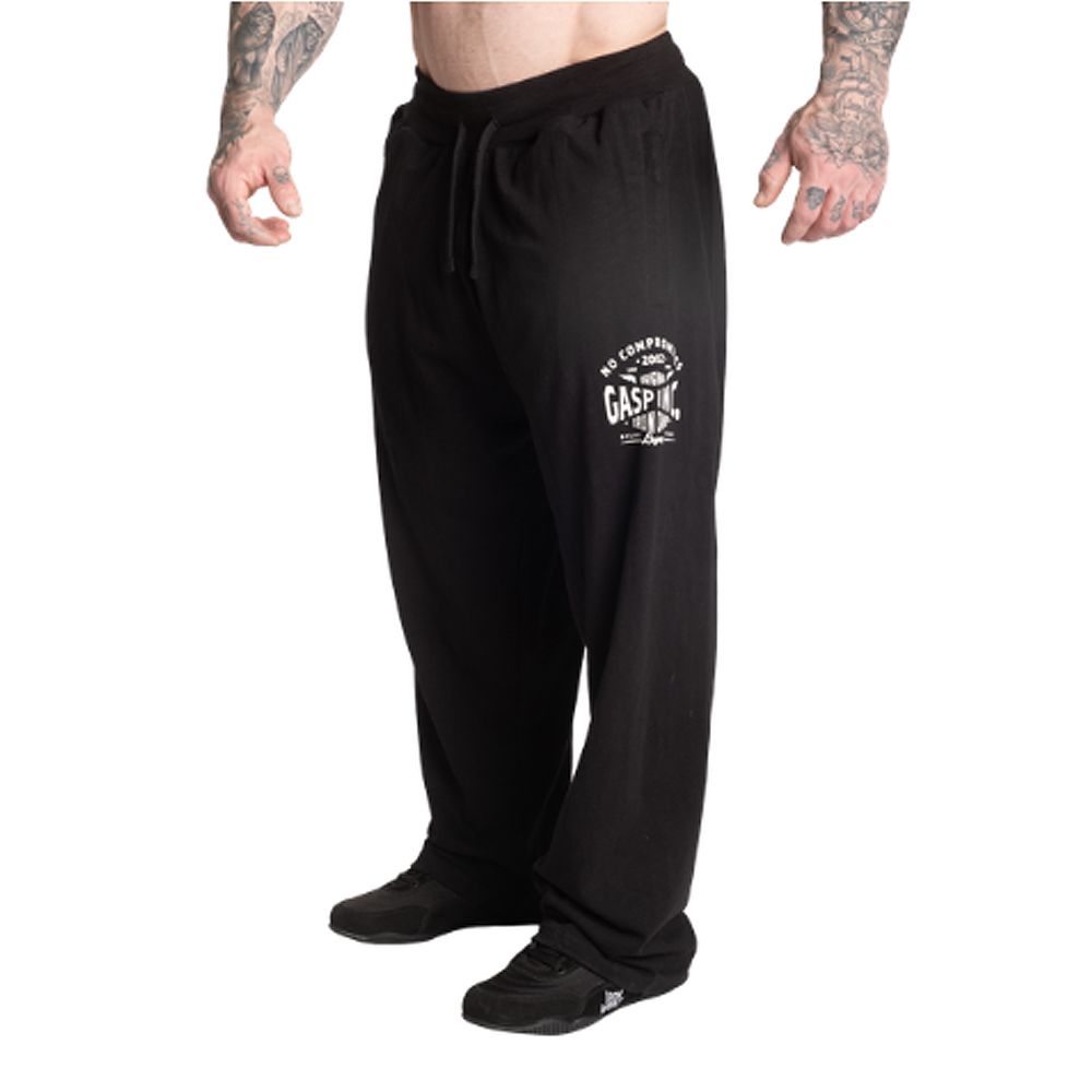 GASP INC - SWEATPANTS - FÉRFI MELEGÍTŐNADRÁG - FEKETE/FEHÉR GASP INC - SWEATPANTS - FÉRFI MELEGÍTŐNADRÁG - FEKETE/FEHÉR