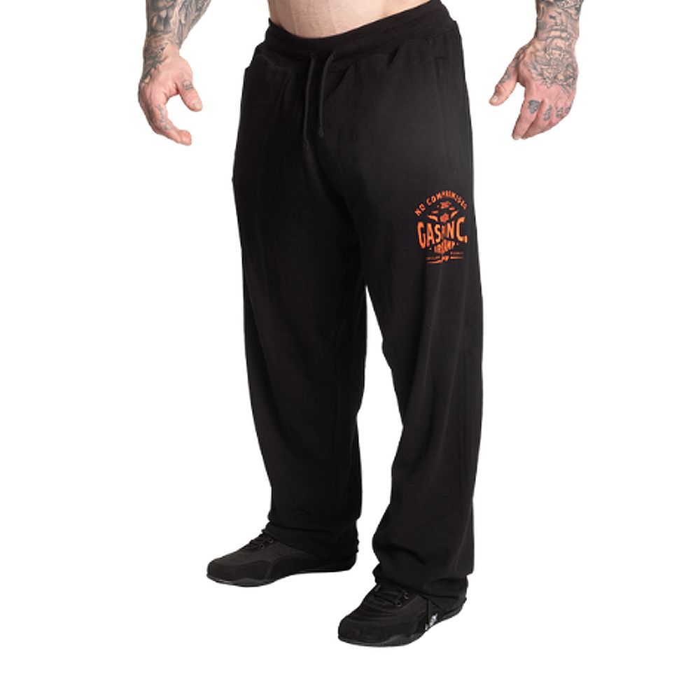 GASP INC - SWEATPANTS - FÉRFI MELEGÍTŐNADRÁG - FEKETE/NARANCS GASP INC - SWEATPANTS - FÉRFI MELEGÍTŐNADRÁG - FEKETE/NARANCS