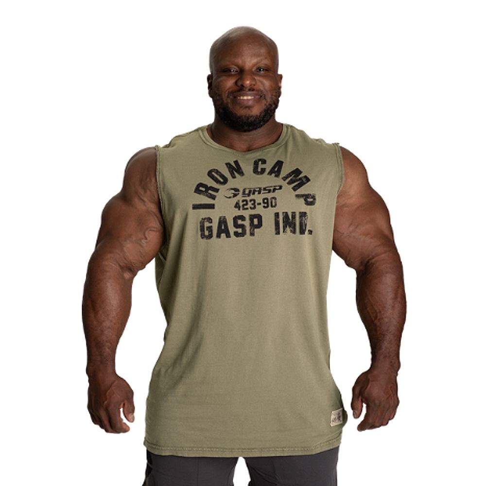 GASP INC - THROWBACK S/L - FÉRFI TRIKÓ - MOSOTT ZÖLD GASP INC - THROWBACK S/L - FÉRFI TRIKÓ - MOSOTT ZÖLD