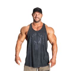 GASP INC - SKULL T-BACK - FÉRFI EDZŐTRIKÓ - MOSOTT FEKETE