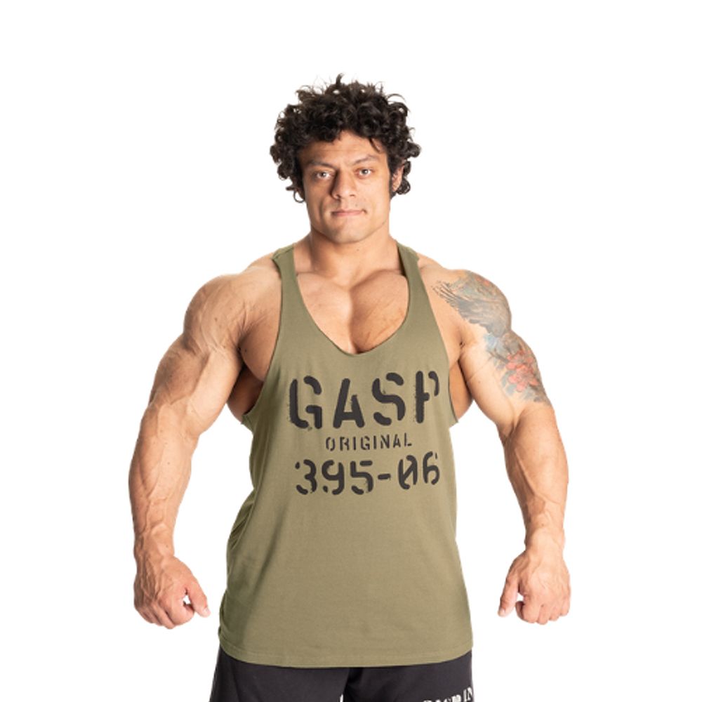 GASP INC - ORIGINAL STRINGER - FÉRFI EDZŐTRIKÓ - MOSOTT ZÖLD GASP INC - ORIGINAL STRINGER - FÉRFI EDZŐTRIKÓ - MOSOTT ZÖLD