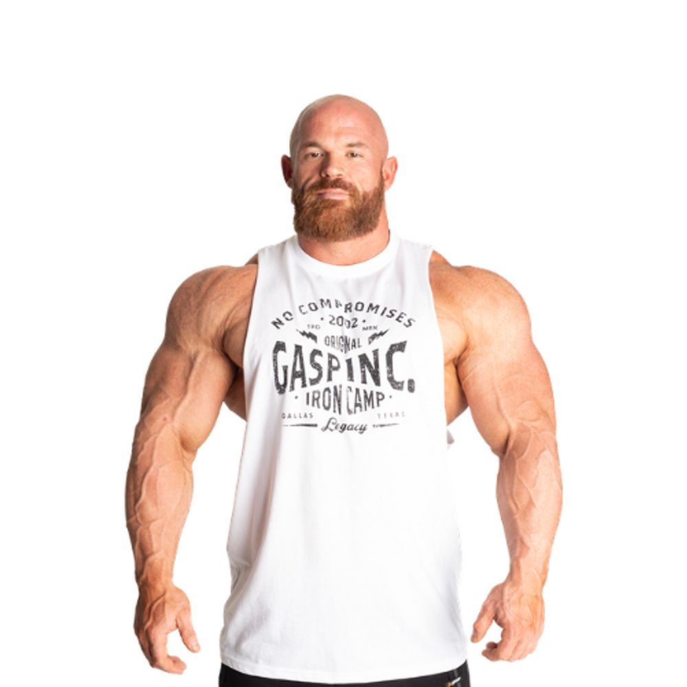 GASP INC - ORIGINAL CUT OUT TANK - FÉRFI EDZŐTRIKÓ - FEHÉR GASP INC - ORIGINAL CUT OUT TANK - FÉRFI EDZŐTRIKÓ - FEHÉR