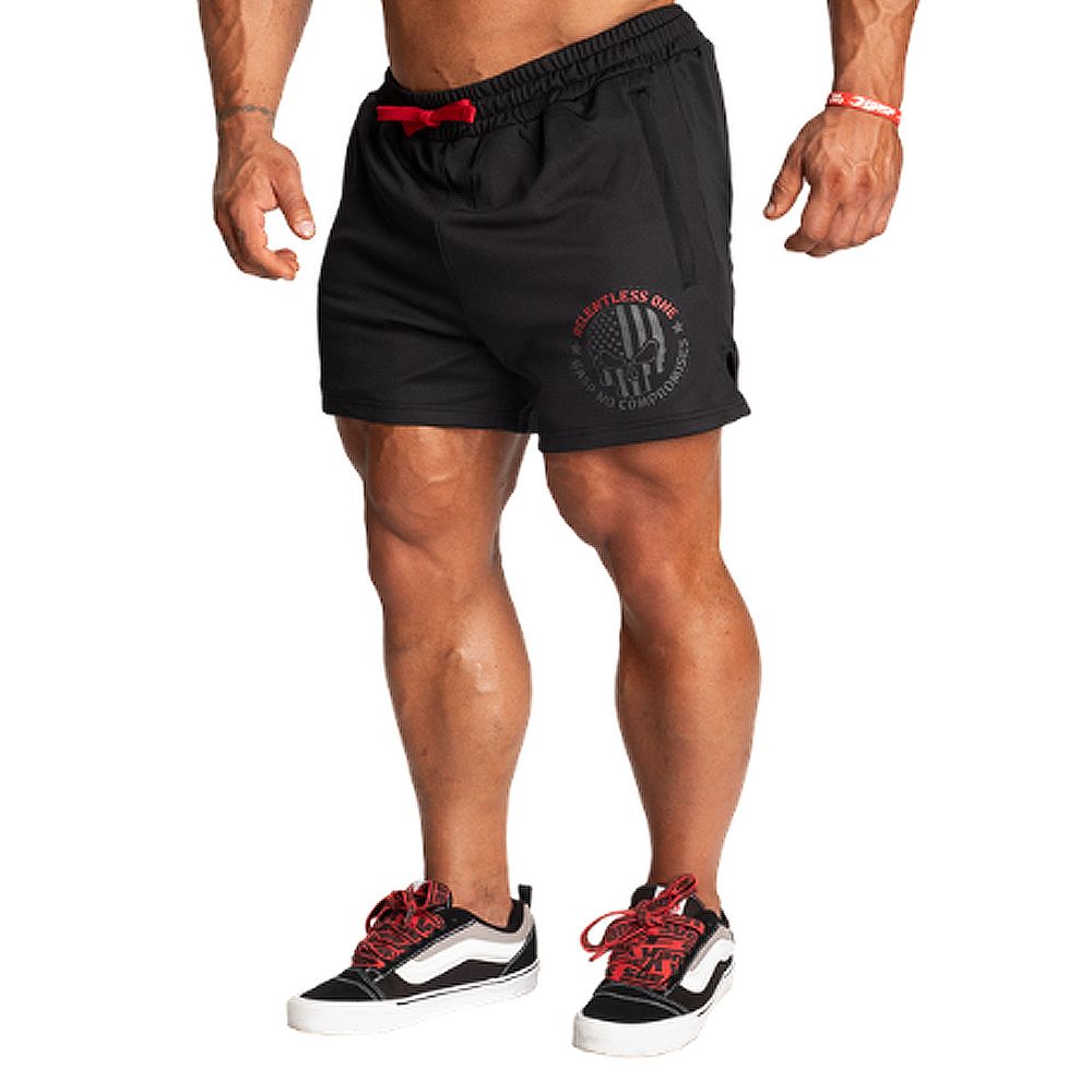 GASP INC - R1 MESH SHORT - FÉRFI RÖVIDNADRÁG - FEKETE/PIROS GASP INC - R1 MESH SHORT - FÉRFI RÖVIDNADRÁG - FEKETE/PIROS