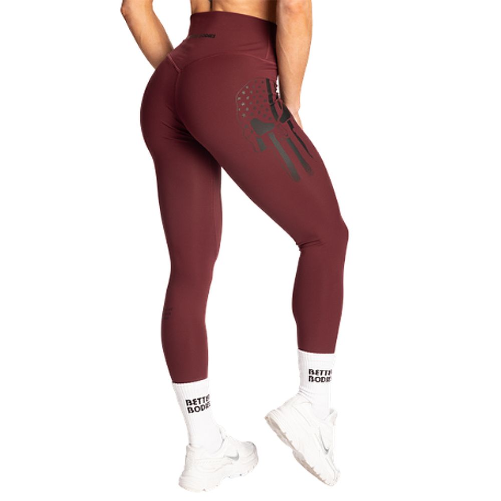 BETTER BODIES - SKULL CORE LEGGINGS - BORDÓ BETTER BODIES - SKULL CORE LEGGINGS - BORDÓ