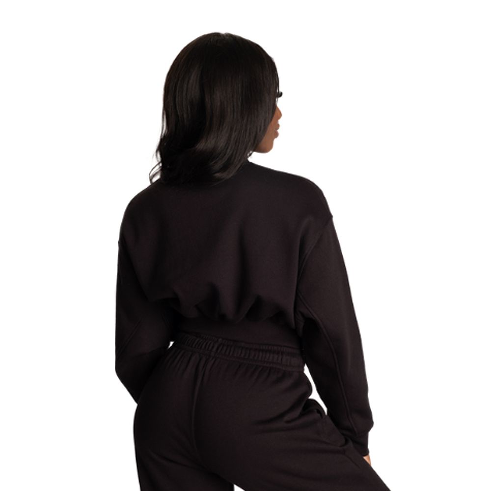 BETTER BODIES - CROP SWEATER - NŐI PULÓVER - FEKETE BETTER BODIES - CROP SWEATER - NŐI PULÓVER - FEKETE