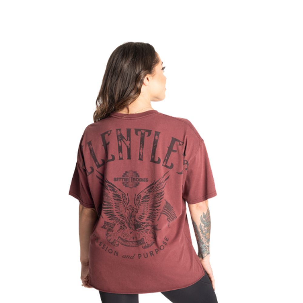 BETTER BODIES - RELENTLESS OVERSIZED TEE - NŐI PÓLÓ - MOSOTT BORDÓ BETTER BODIES - RELENTLESS OVERSIZED TEE - NŐI PÓLÓ - MOSOTT BORDÓ