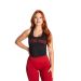BETTER BODIES - CROP T-BACK - NŐI TRIKÓ - FEKETE/PIROS