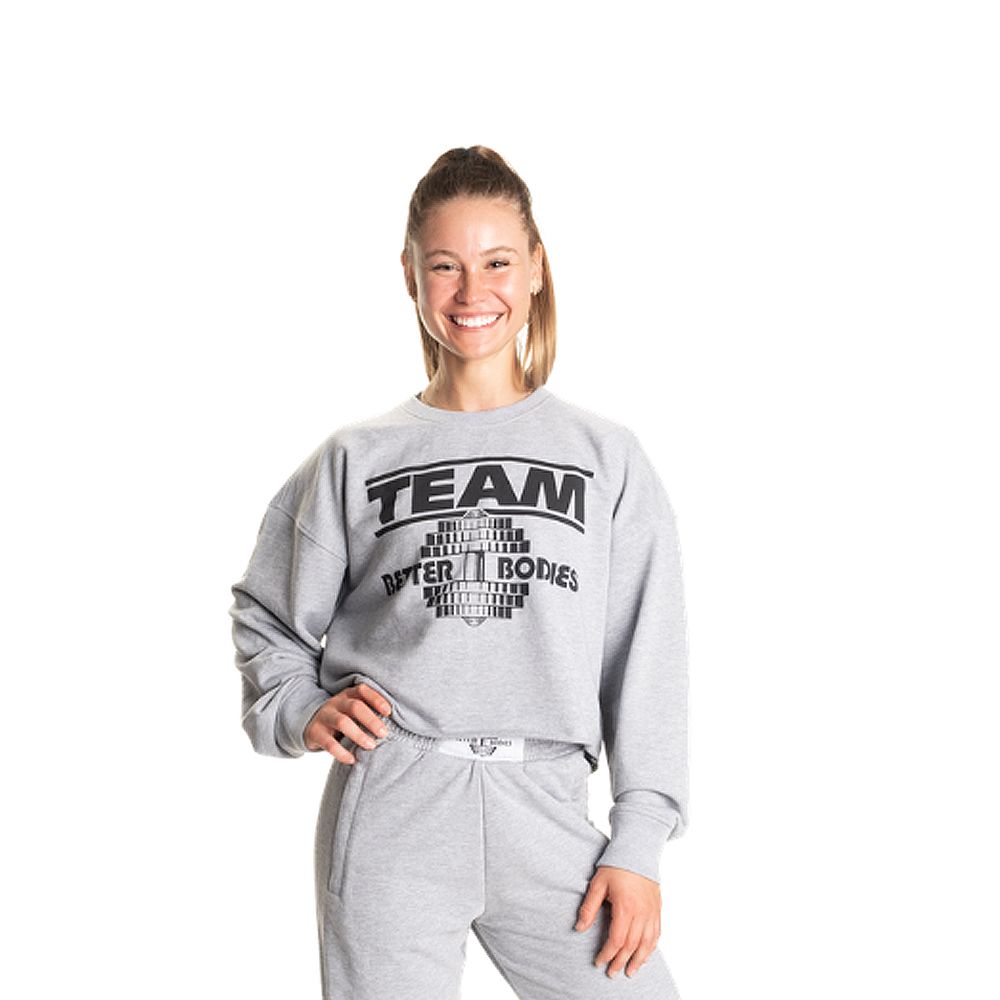 BETTER BODIES - HIGHBRIDGE SWEATER - SZÜRKE BETTER BODIES - HIGHBRIDGE SWEATER - SZÜRKE