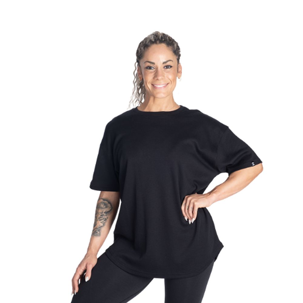 BETTER BODIES - THERMAL OVERSIZED TEE - NŐI PÓLÓ - FEKETE BETTER BODIES - THERMAL OVERSIZED TEE - NŐI PÓLÓ - FEKETE