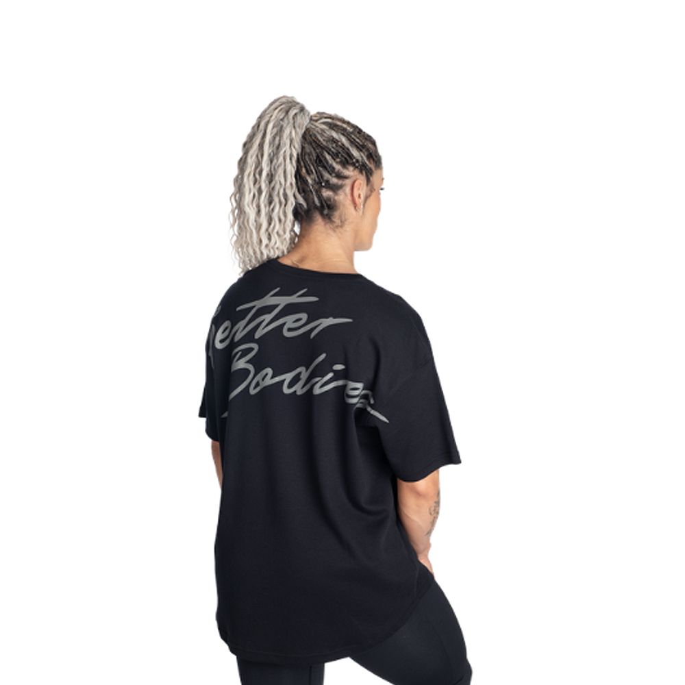 BETTER BODIES - THERMAL OVERSIZED TEE - NŐI PÓLÓ - FEKETE BETTER BODIES - THERMAL OVERSIZED TEE - NŐI PÓLÓ - FEKETE