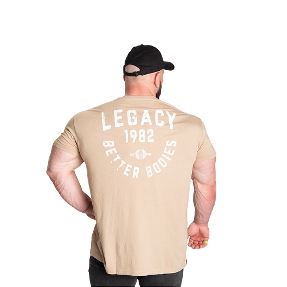 BETTER BODIES - LEGACY STREE TEE - FÉRFI PÓLÓ - MOSOTT BÉZS BETTER BODIES - LEGACY STREE TEE - FÉRFI PÓLÓ - MOSOTT BÉZS