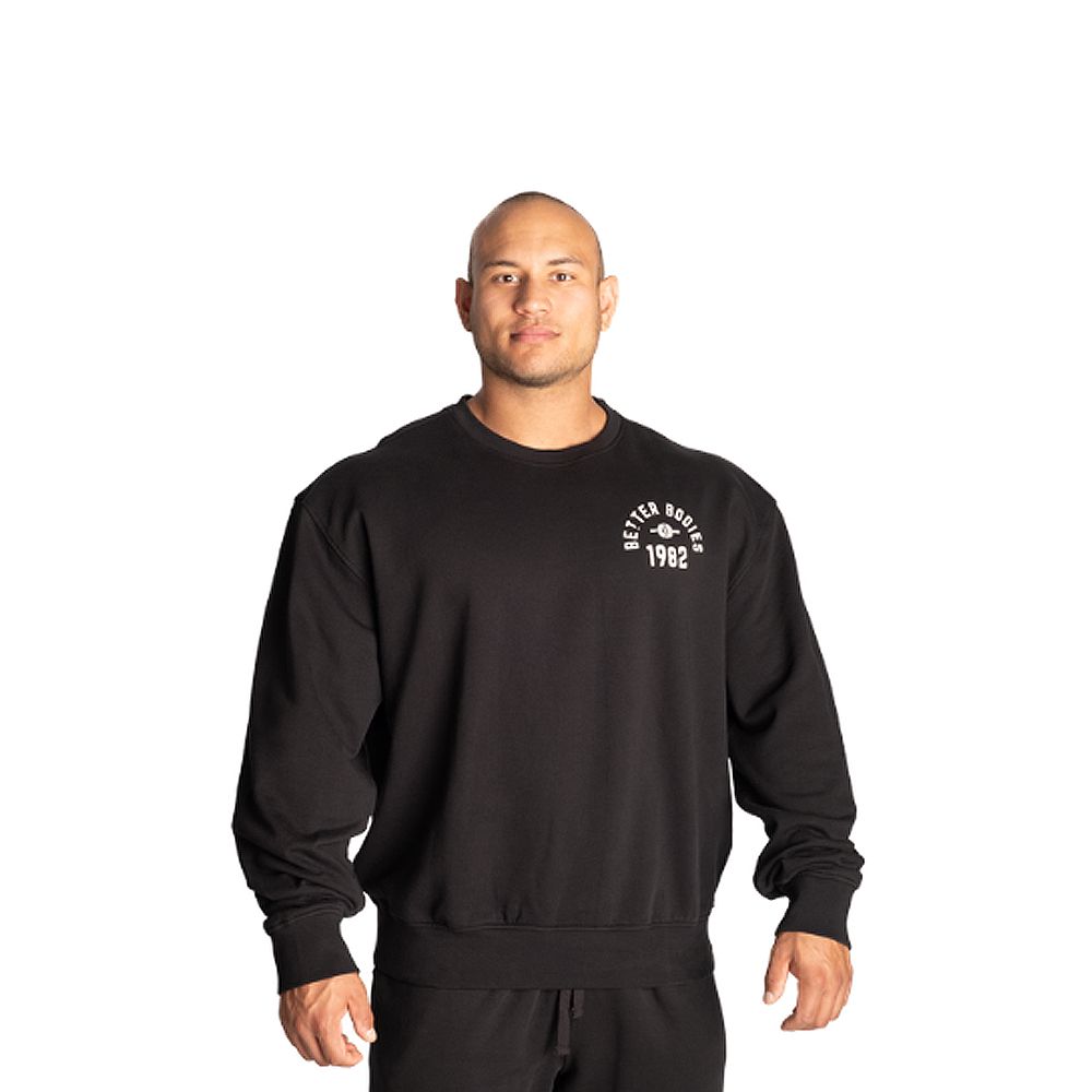 BETTER BODIES - LEGACY SWEATER - FÉRFI PULÓVER - FEKETE BETTER BODIES - LEGACY SWEATER - FÉRFI PULÓVER - FEKETE