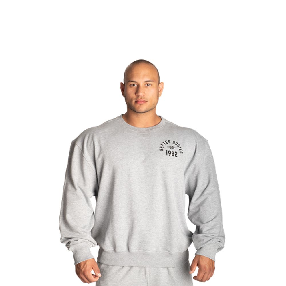 BETTER BODIES - LEGACY SWEATER - FÉRFI PULÓVER - SZÜRKE BETTER BODIES - LEGACY SWEATER - FÉRFI PULÓVER - SZÜRKE