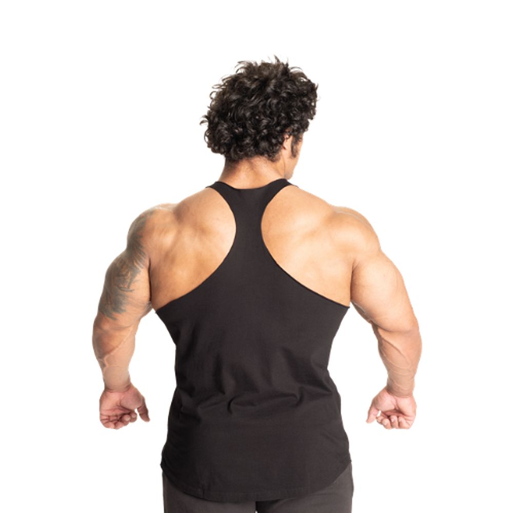 BETTER BODIES - LEGACY ORIGINAL STRINGER - FÉRFI TRIKÓ - FEKETE/PIROS BETTER BODIES - LEGACY ORIGINAL STRINGER - FÉRFI TRIKÓ - FEKETE/PIROS