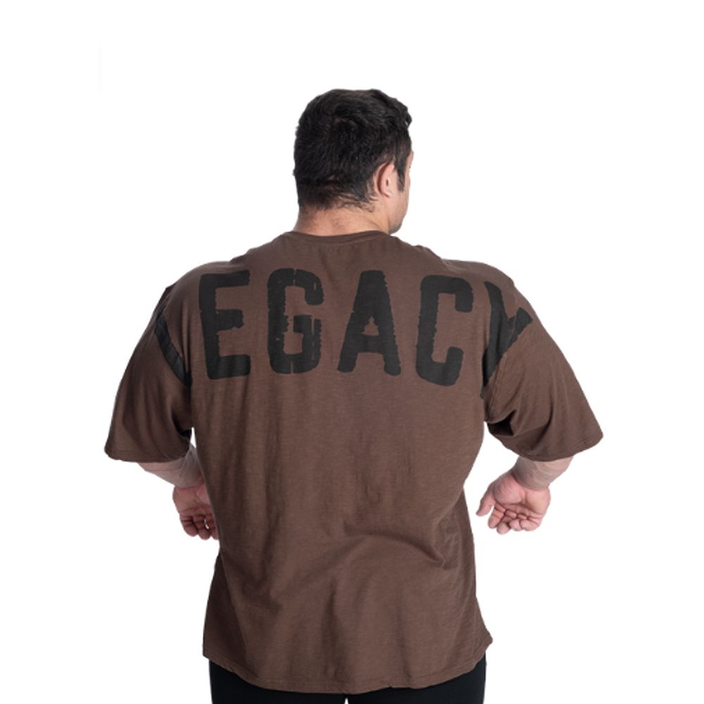 BETTER BODIES - LEGACY SLUB IRON TEE - FÉRFI PÓLÓ - MOSOTT BARNA BETTER BODIES - LEGACY SLUB IRON TEE - FÉRFI PÓLÓ - MOSOTT BARNA