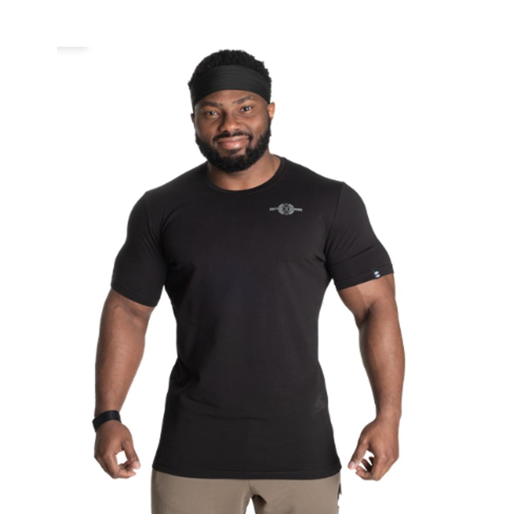 BETTER BODIES - ESSENTIAL TAPERED TEE - FÉRFI PÓLÓ - FEKETE BETTER BODIES - ESSENTIAL TAPERED TEE - FÉRFI PÓLÓ - FEKETE