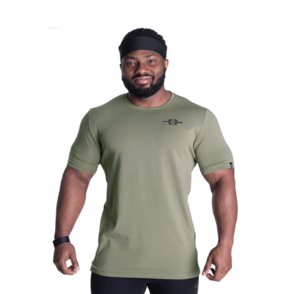 BETTER BODIES - ESSENTIAL TAPERED TEE - FÉRFI PÓLÓ - MOSOTT ZÖLD BETTER BODIES - ESSENTIAL TAPERED TEE - FÉRFI PÓLÓ - MOSOTT ZÖLD