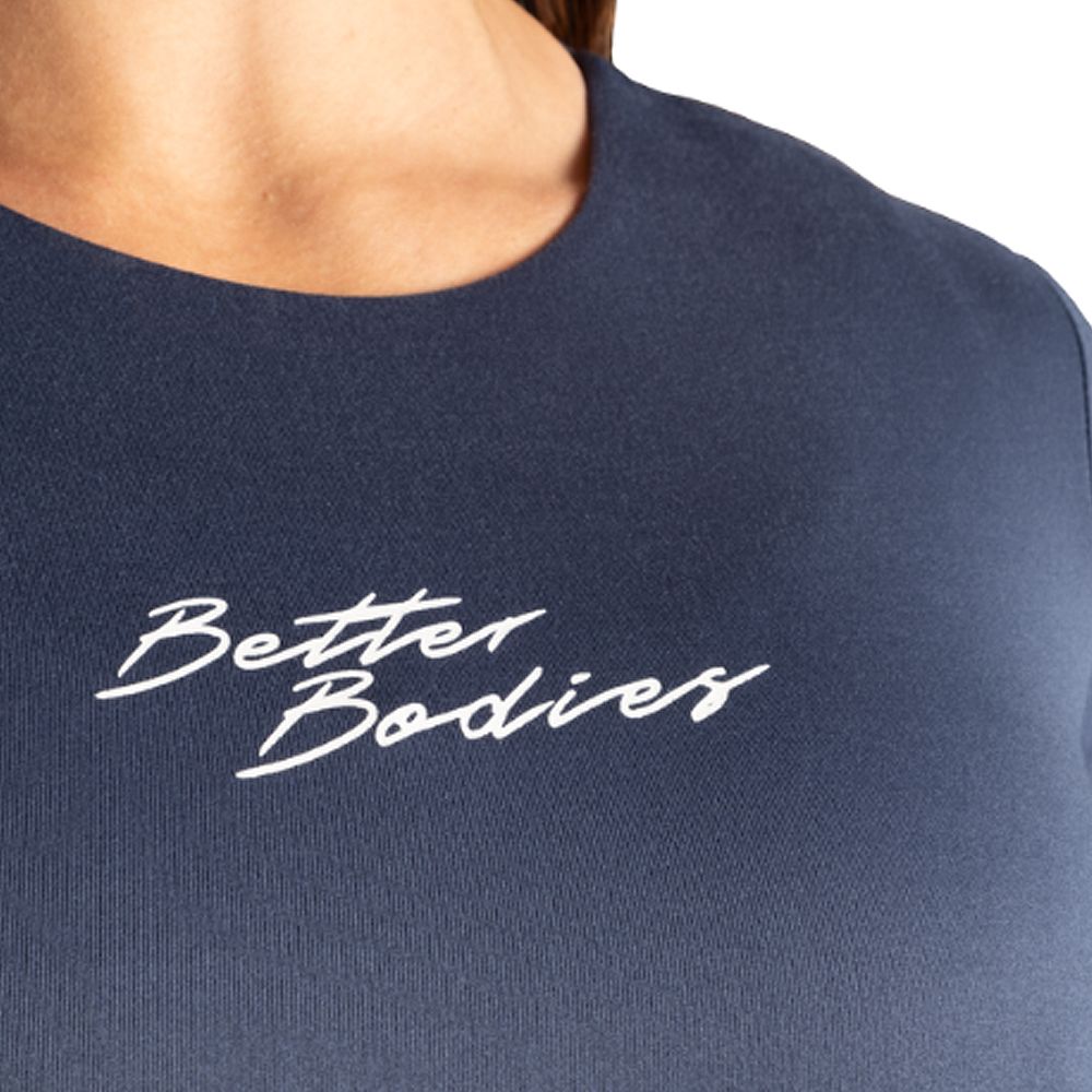 BETTER BODIES - BE RELENTLESS TEE - NŐI CROP - KÉK BETTER BODIES - BE RELENTLESS TEE - NŐI CROP - KÉK