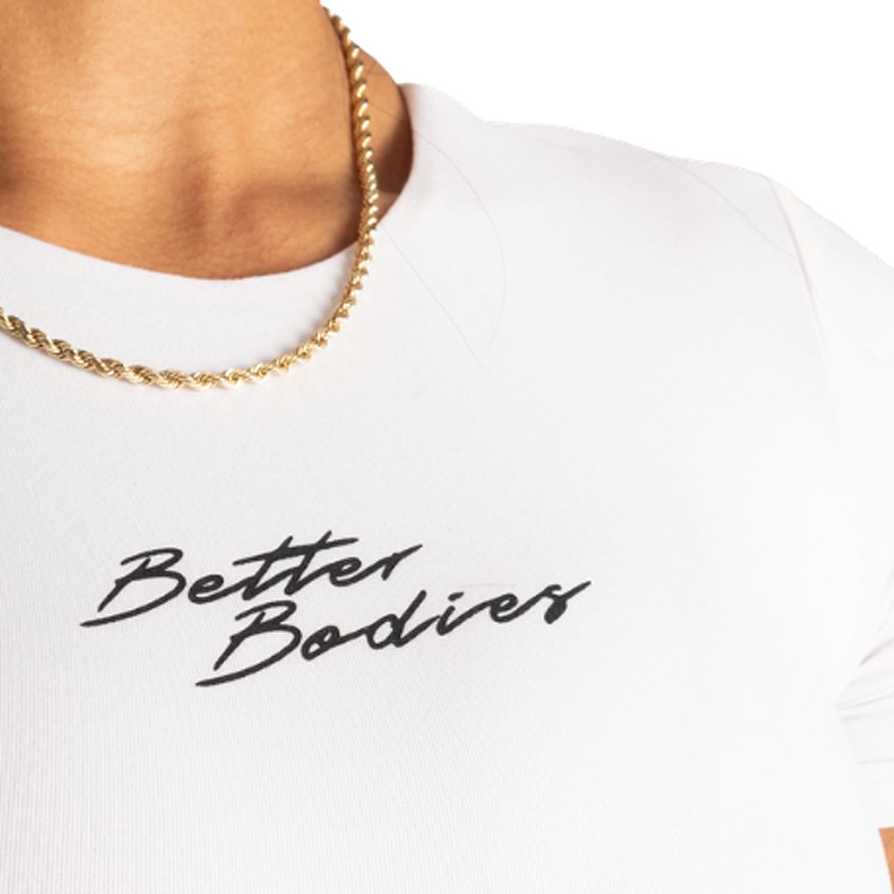 BETTER BODIES - BE RELENTLESS TEE - NŐI CROP - FEHÉR BETTER BODIES - BE RELENTLESS TEE - NŐI CROP - FEHÉR