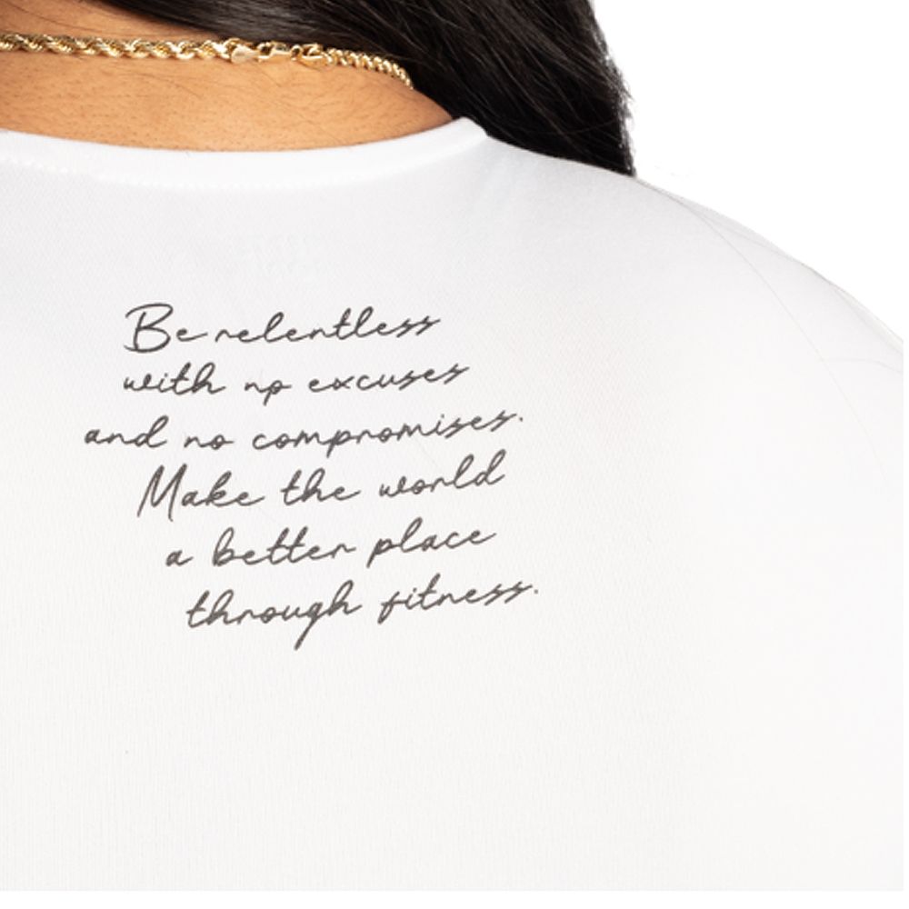 BETTER BODIES - BE RELENTLESS TEE - NŐI CROP - FEHÉR BETTER BODIES - BE RELENTLESS TEE - NŐI CROP - FEHÉR