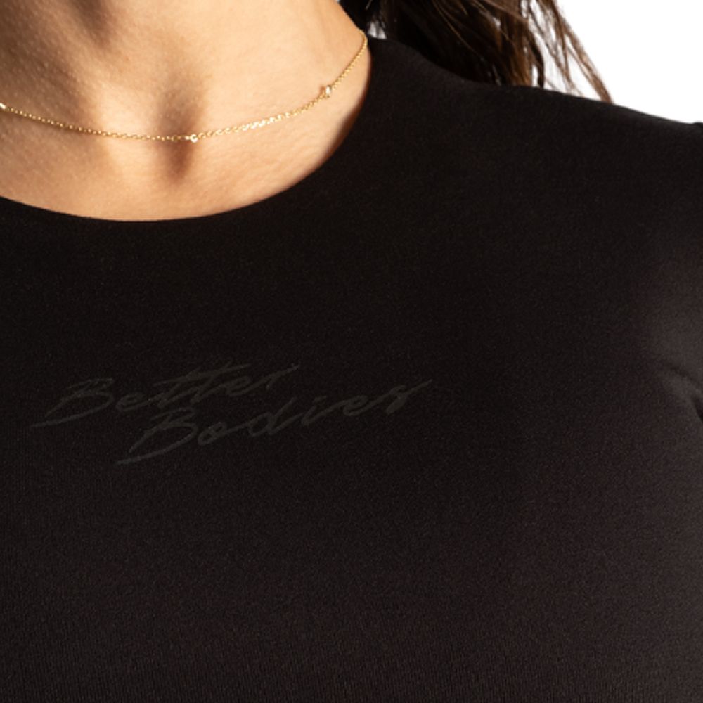 BETTER BODIES - BE RELENTLESS TEE - NŐI CROP - FEKETE BETTER BODIES - BE RELENTLESS TEE - NŐI CROP - FEKETE