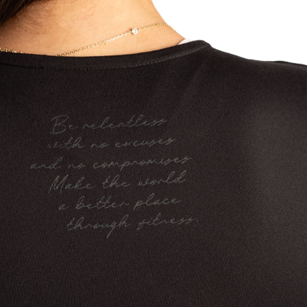 BETTER BODIES - BE RELENTLESS TEE - NŐI CROP - FEKETE BETTER BODIES - BE RELENTLESS TEE - NŐI CROP - FEKETE