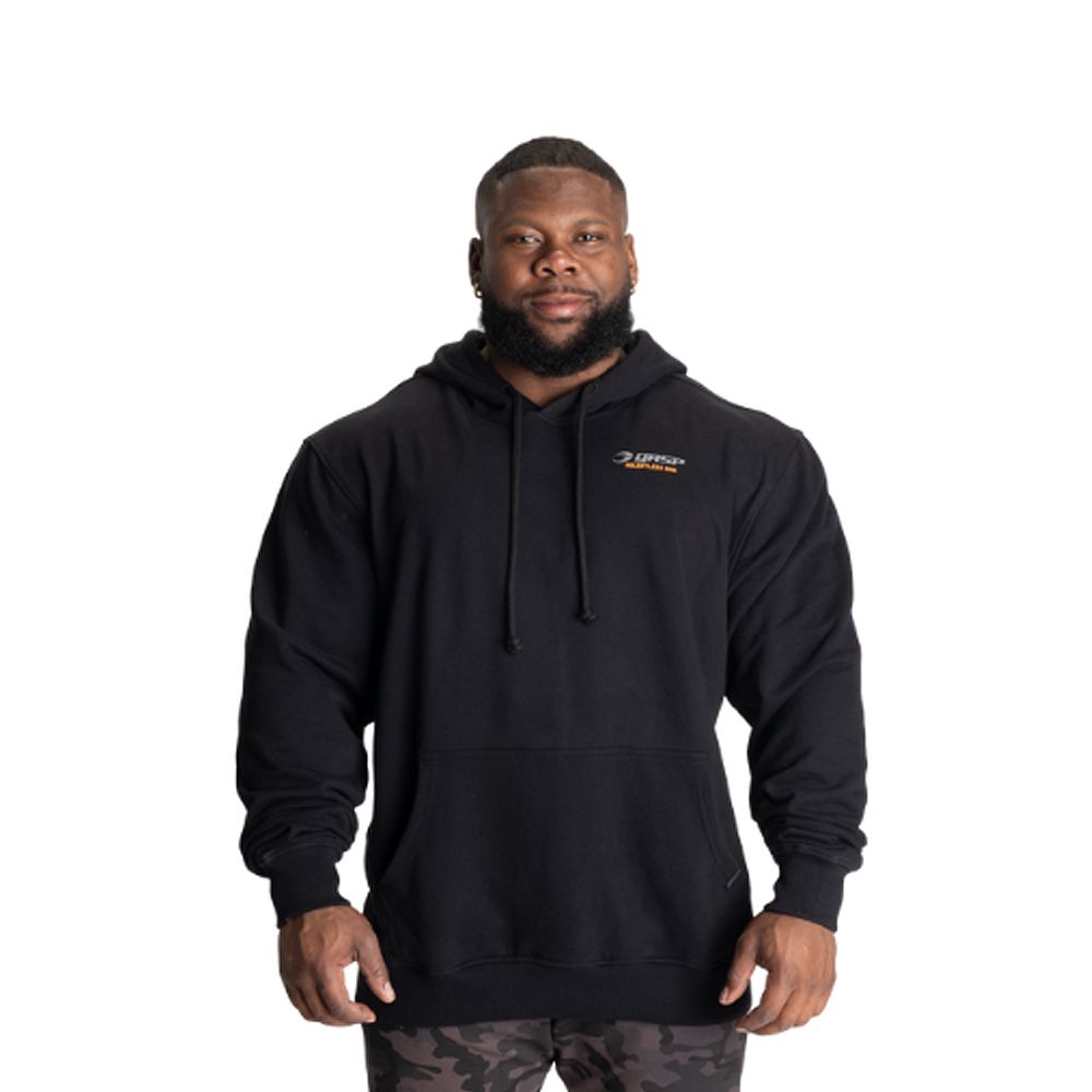 BETTER BODIES - RELENTLESS 1 CS HOOD - FÉRFI PULÓVER - FEKETE/SÁRGA BETTER BODIES - RELENTLESS 1 CS HOOD - FÉRFI PULÓVER - FEKETE/SÁRGA