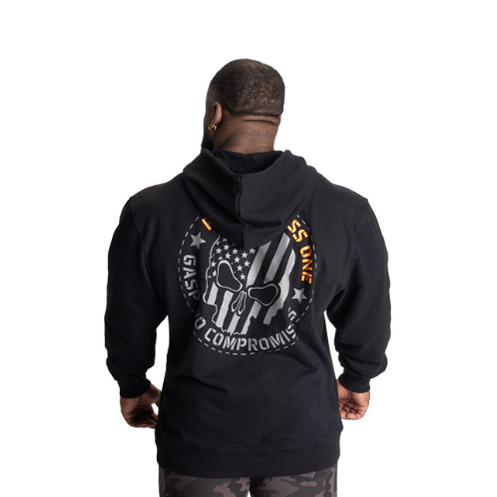 BETTER BODIES - RELENTLESS 1 CS HOOD - FÉRFI PULÓVER - FEKETE/SÁRGA BETTER BODIES - RELENTLESS 1 CS HOOD - FÉRFI PULÓVER - FEKETE/SÁRGA