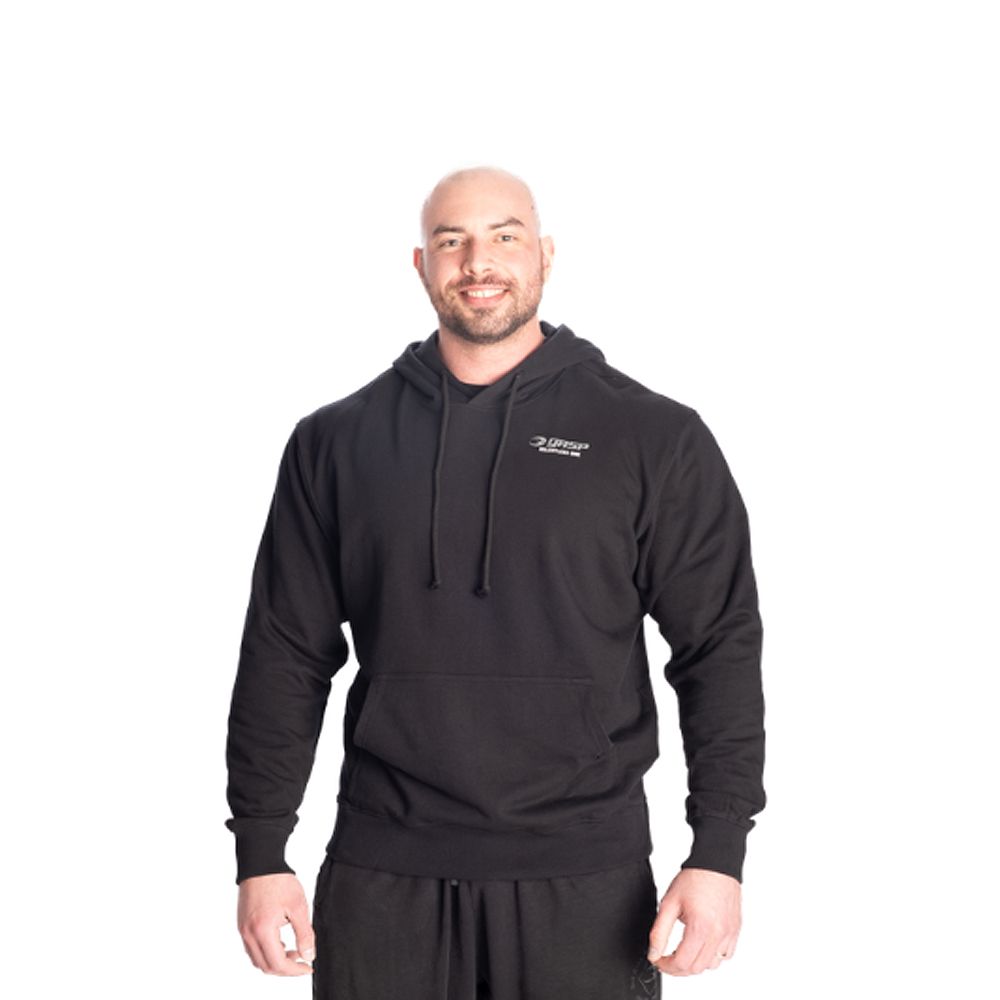 BETTER BODIES - RELENTLESS 1 CS HOOD - FÉRFI PULÓVER - FEKETE/FEHÉR BETTER BODIES - RELENTLESS 1 CS HOOD - FÉRFI PULÓVER - FEKETE/FEHÉR