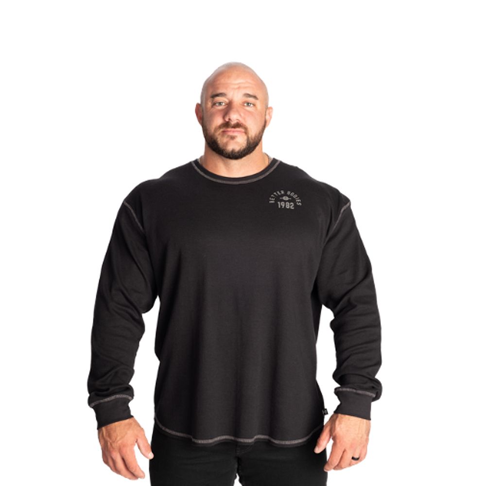 BETTER BODIES - LEGACY THERMAL LS - FÉRFI HOSSZÚ UJJÚ FELSŐ - FEKETE/SZÜRKE BETTER BODIES - LEGACY THERMAL LS - FÉRFI HOSSZÚ UJJÚ FELSŐ - FEKETE/SZÜRKE