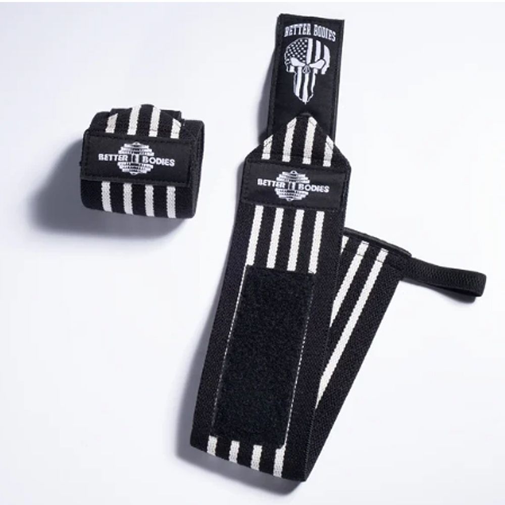 BETTER BODIES - WRIST WRAPS 18 INCH - CSUKLÓSZORÍTÓ - FEKETE/FEHÉR BETTER BODIES - WRIST WRAPS 18 INCH - CSUKLÓSZORÍTÓ - FEKETE/FEHÉR