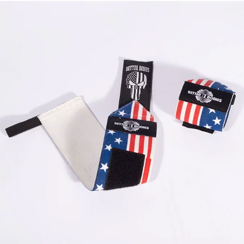 BETTER BODIES - USA FLAG WRIST WRAPS - USA ZÁSZLÓS CSUKLÓSZORÍTÓ BETTER BODIES - USA FLAG WRIST WRAPS - USA ZÁSZLÓS CSUKLÓSZORÍTÓ