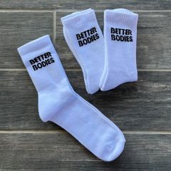 BETTER BODIES - CREW SOCKS 3 PACK - FEHÉR ZOKNI - 3 PÁR