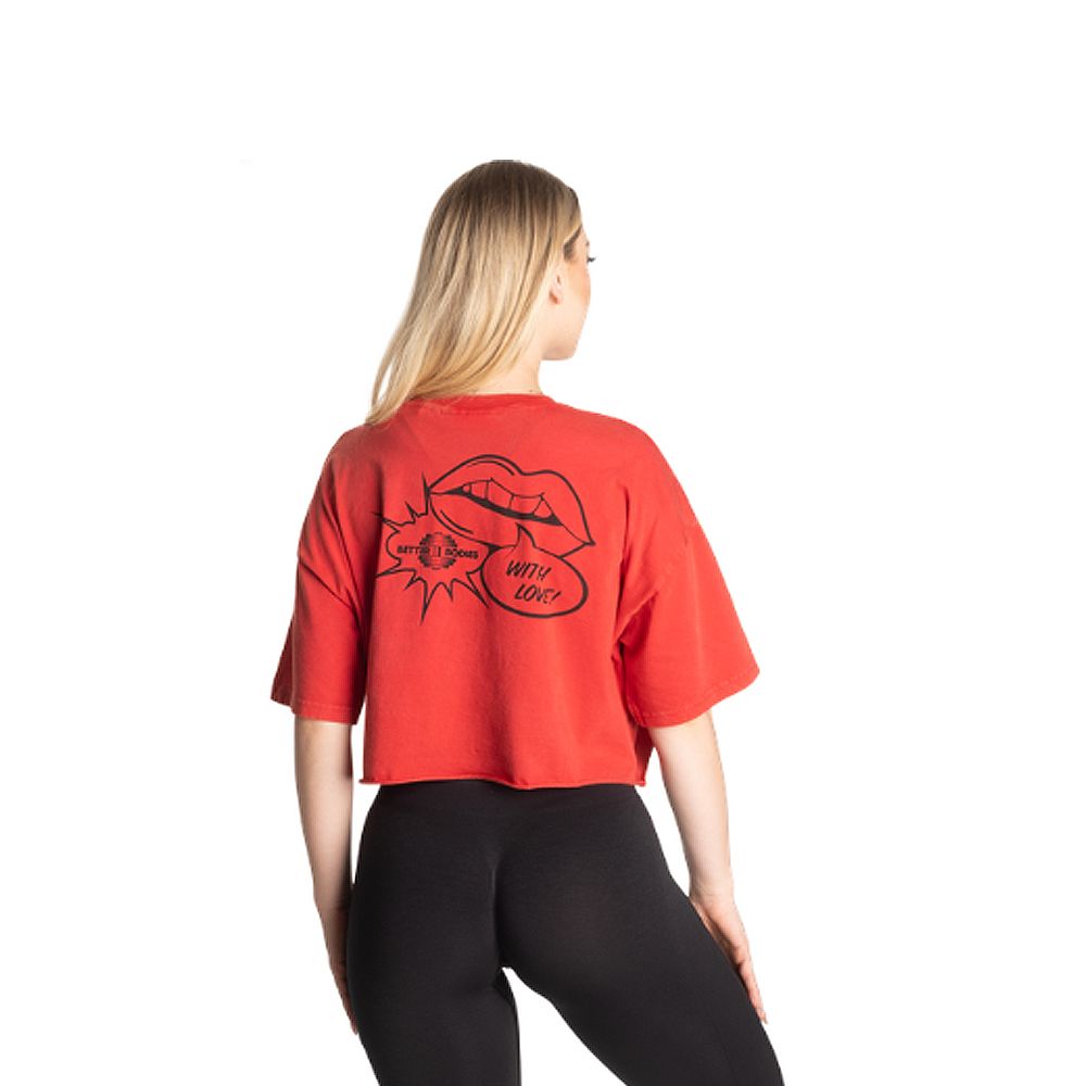 BETTER BODIES - WITH LOVE TEE - NŐI PÓLÓ - PIROS BETTER BODIES - WITH LOVE TEE - NŐI PÓLÓ - PIROS