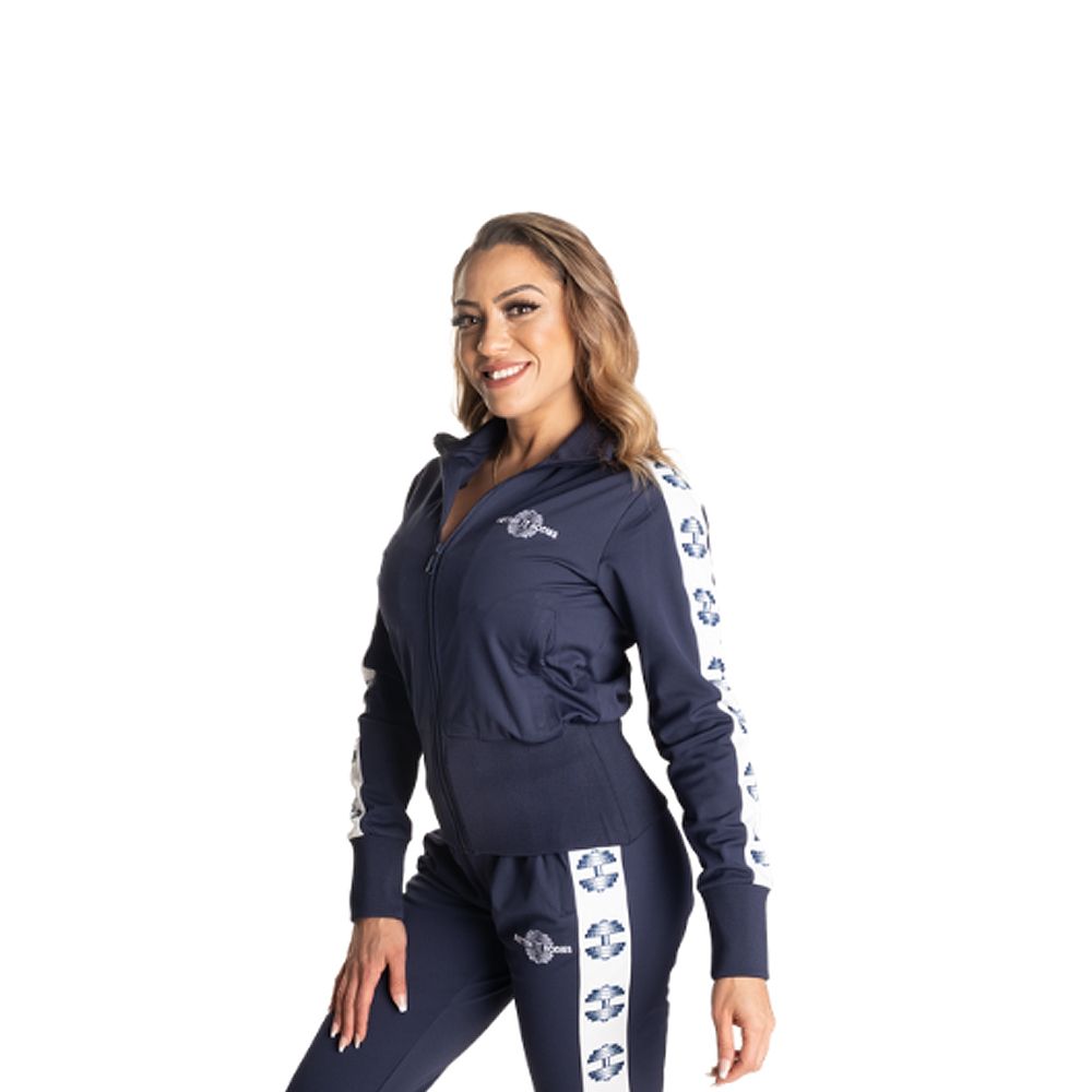 BETTER BODIES - CHELSEA TRACK JACKET - NŐI PULÓVER - KÉK BETTER BODIES - CHELSEA TRACK JACKET - NŐI PULÓVER - KÉK