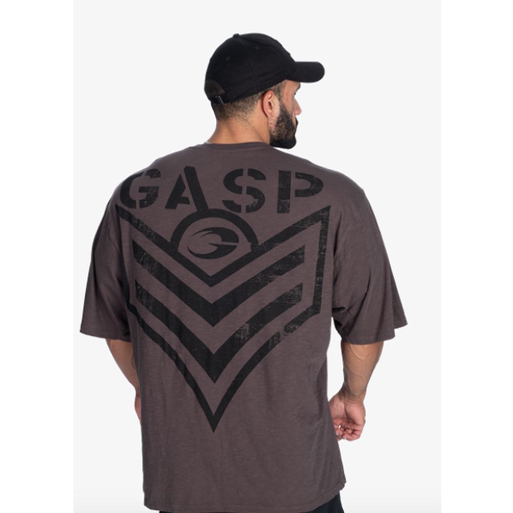 GASP INC - SLUB IRON TEE - FÉRFI PÓLÓ - MOSOTT SZÜRKE GASP INC - SLUB IRON TEE - FÉRFI PÓLÓ - MOSOTT SZÜRKE