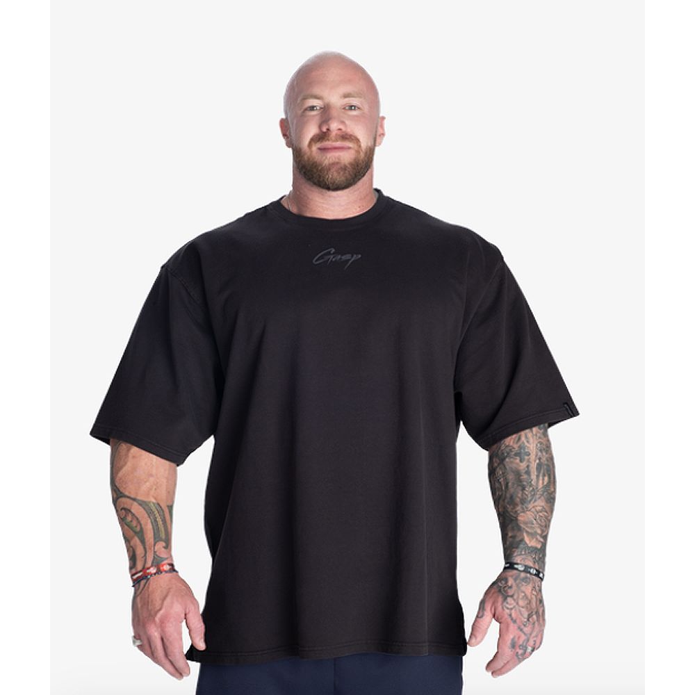 GASP INC - TERRY IRON TEE - FÉRFI PÓLÓ - MOSOTT FEKETE GASP INC - TERRY IRON TEE - FÉRFI PÓLÓ - MOSOTT FEKETE