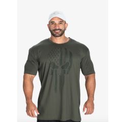 GASP INC - SKULL STANDARD TEE - FÉRFI PÓLÓ - SÖTÉTZÖLD