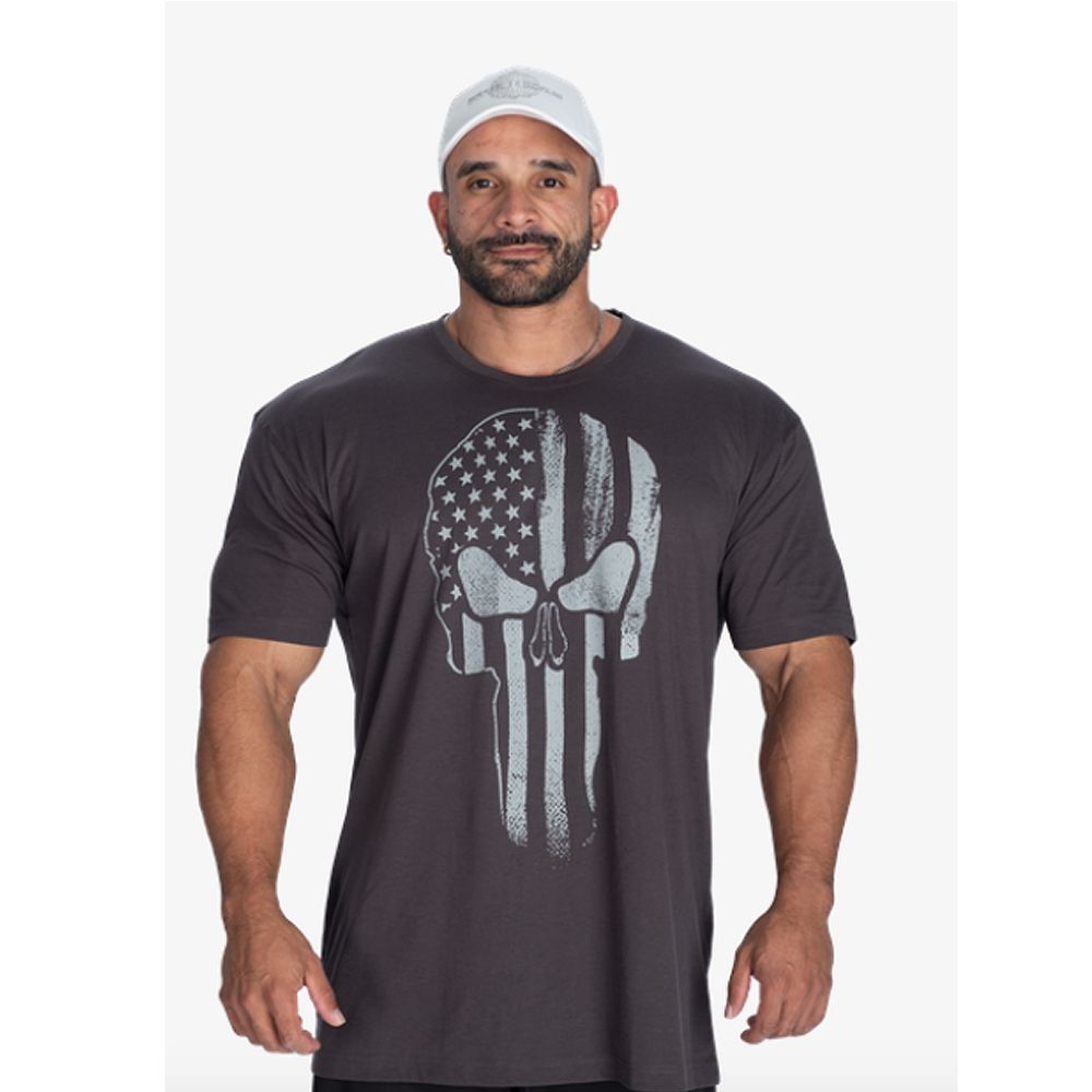GASP INC - SKULL STANDARD TEE - FÉRFI PÓLÓ - SZÜRKE GASP INC - SKULL STANDARD TEE - FÉRFI PÓLÓ - SZÜRKE