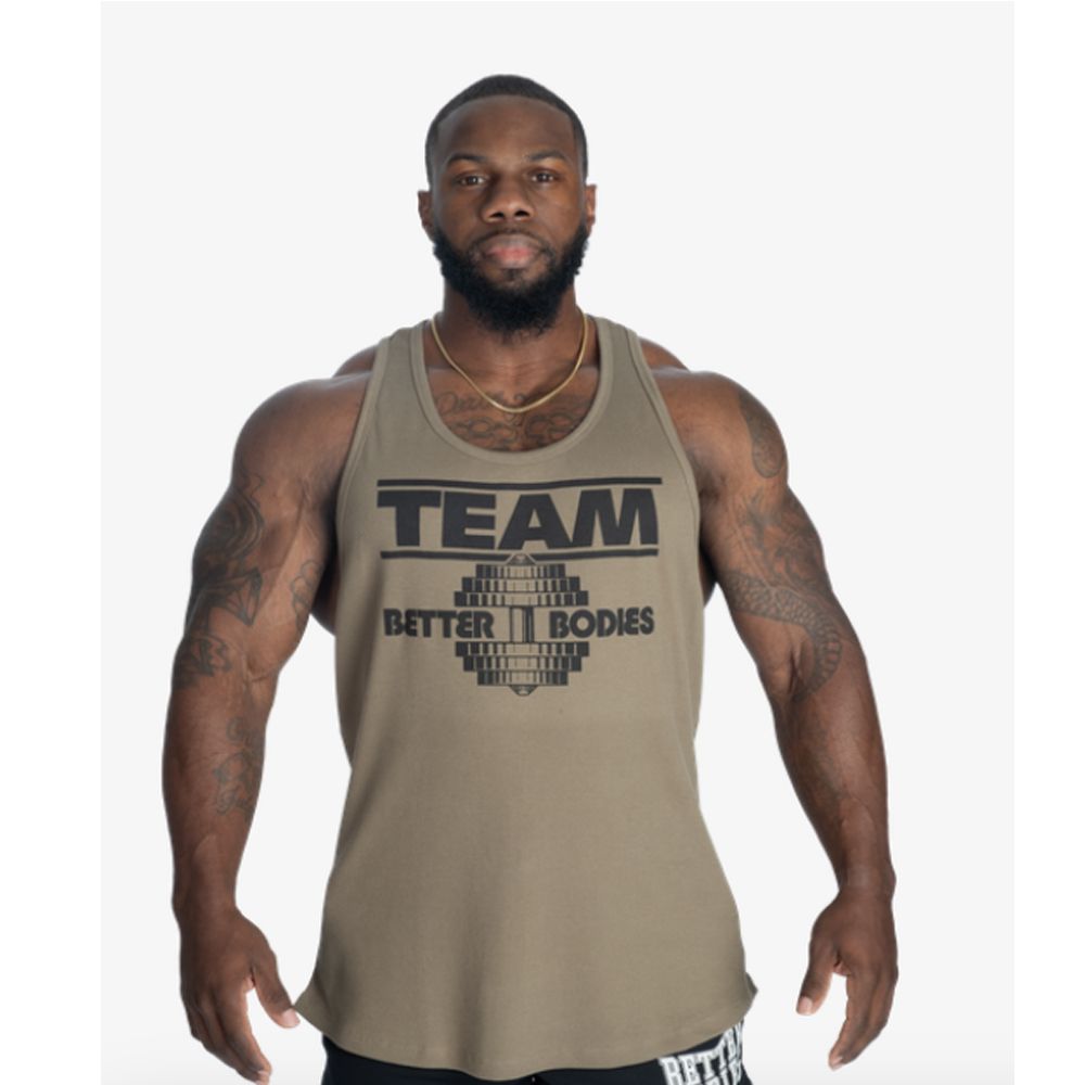 BETTER BODEIS - TEAM RIB ESSENTIAL T-BACK - FÉRFI EDZŐTRIKÓ - MOSOTT ZÖLD BETTER BODEIS - TEAM RIB ESSENTIAL T-BACK - FÉRFI EDZŐTRIKÓ - MOSOTT ZÖLD
